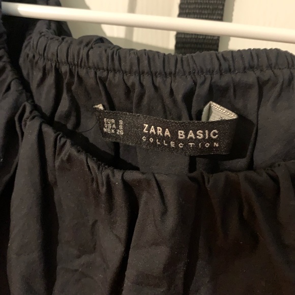 Zara black & white bell sleeve blouse - Picture 2 of 3